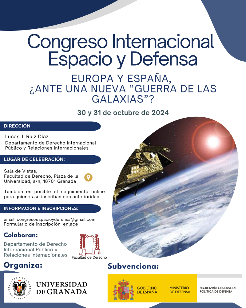 Cartel Congreso Internacional Espacio y Defensa Cartel Congreso Internacional Espacio y Defensa